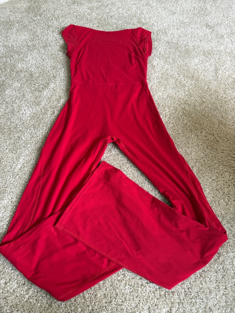 Alphalete Red Women’s Jumpsuit - Sleek Stretch One-Piece